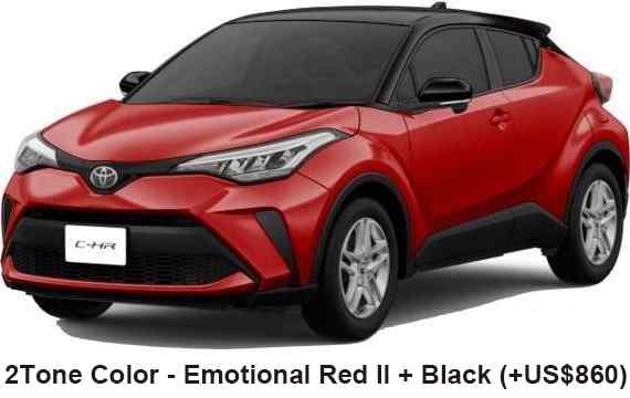 Toyota CHR Hybrid Color: Emotional Red II + Black