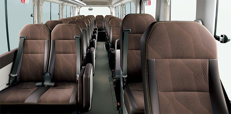 New Toyota Coaster Bus EX Model photo: Interior view image (inside picture)