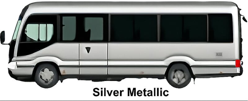 New Toyota Coaster Bus GX Model body color: Silver Metallic