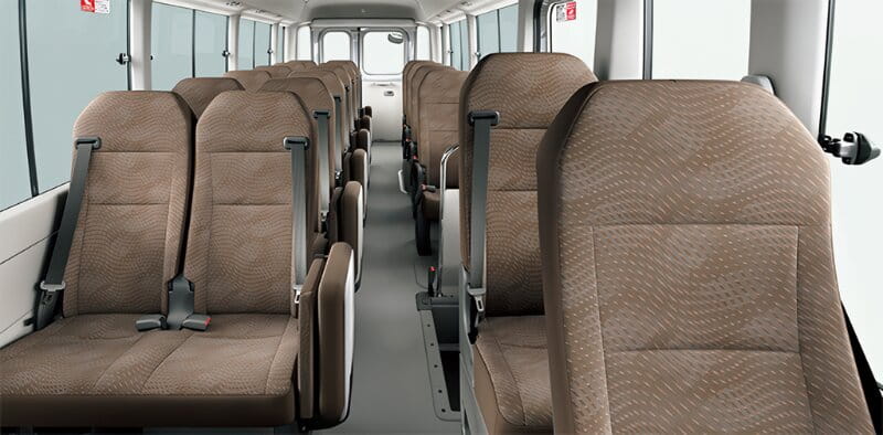 New Toyota Coaster Bus GX Model photo: Interior view image (inside picture)