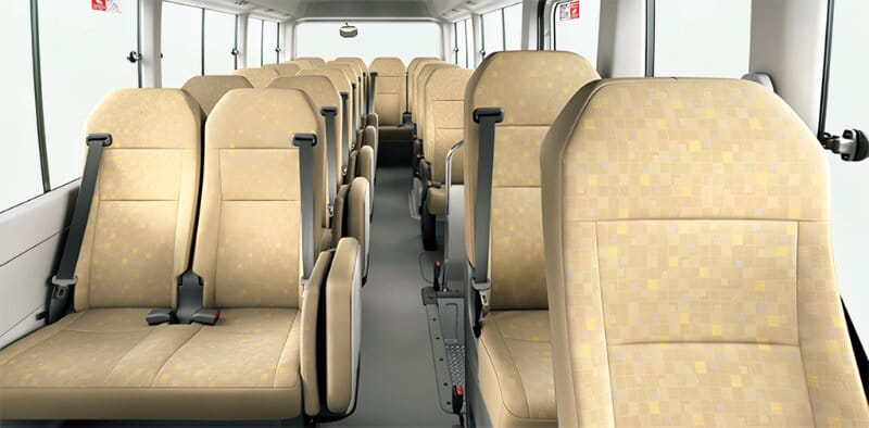 New Toyota Coaster Bus LX Model photo: Interior view image (inside picture)
