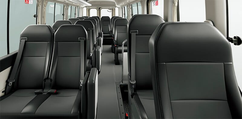 New Toyota Coaster Bus Premium Cabin Model photo: Interior view image (inside picture)