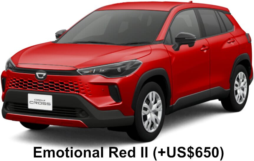 Toyota Corolla Cross Hybrid body color: Emotional Red II (+US$650)