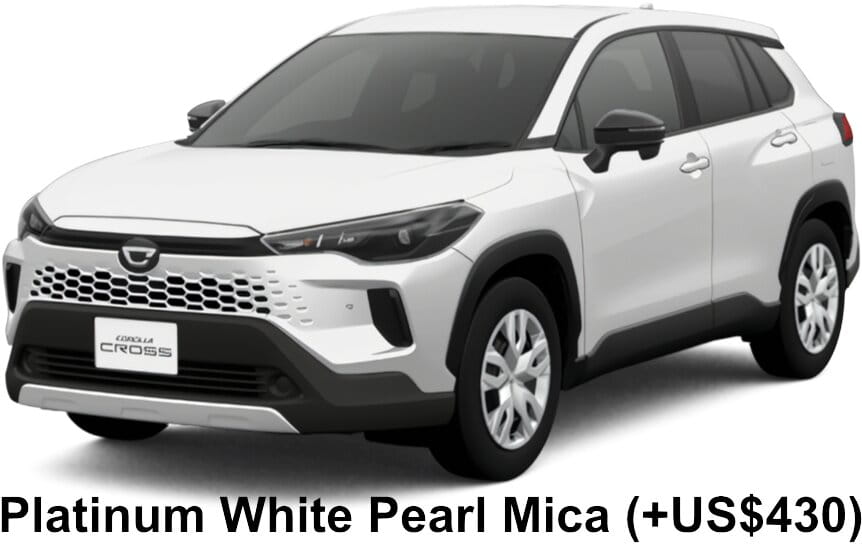 Toyota Corolla Cross Hybrid body color: Platinum White Pearl Mica (+US$430)