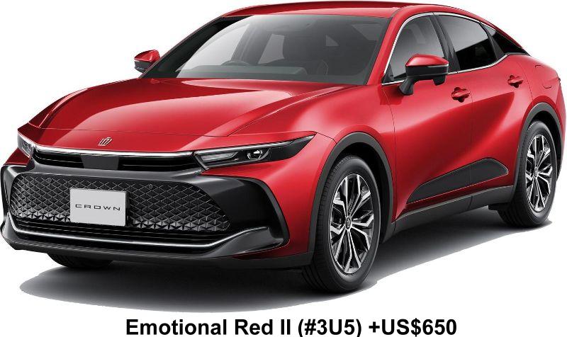 New Toyota Crown Crossover body color: EMOTIONAL RED II (Color No. 3U5) Option color +US$650