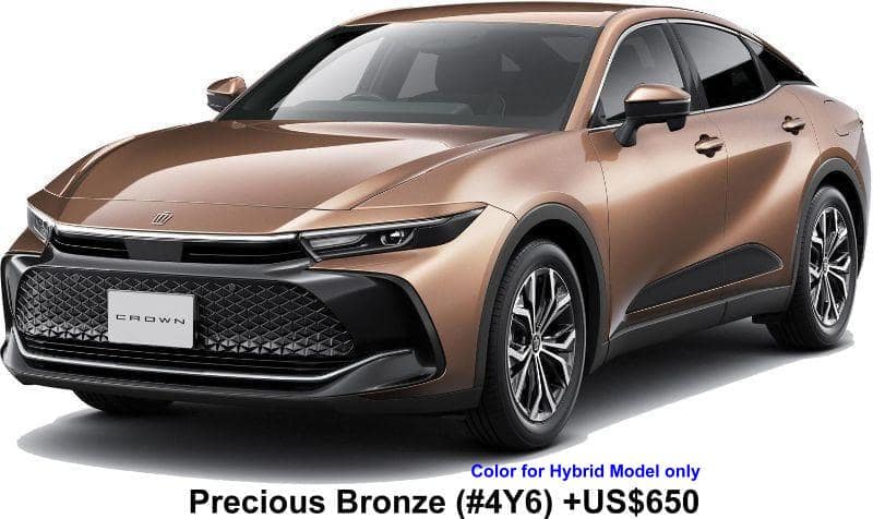 New Toyota Crown Crossover body color: PRECIOUS BRONZE (Color No. 4Y6) Option color +US$650