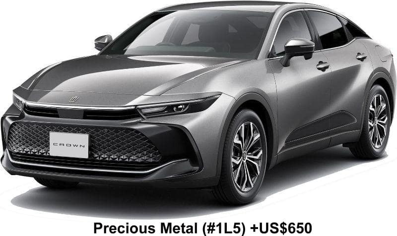New Toyota Crown Crossover body color: PRECIOUS METAL (Color No. 1L5) Option color +US$650