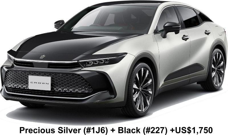 New Toyota Crown Crossover body color: PRECIOUS SILVER (Color No. 1J6) + BLACK (Color No. 227) Option color +US$1,750