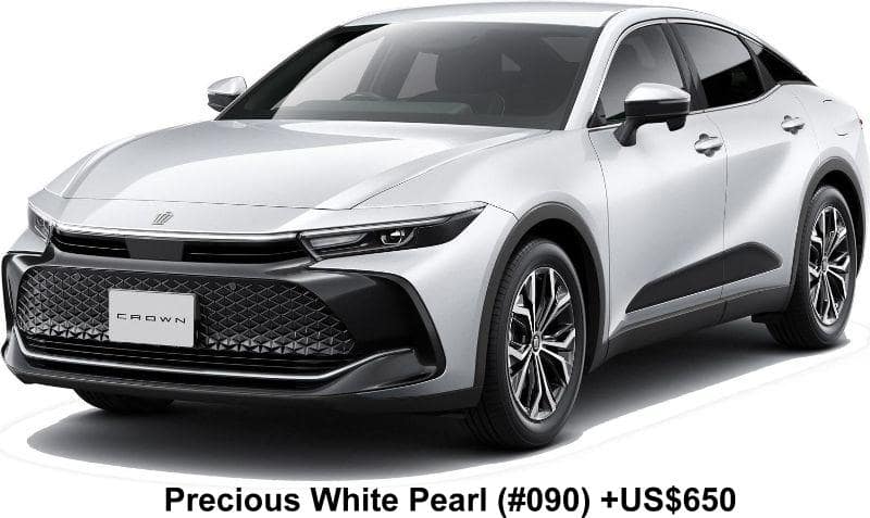 New Toyota Crown Crossover body color: PRECIOUS WHITE PEARL (Color No. 090) Option color +US$650