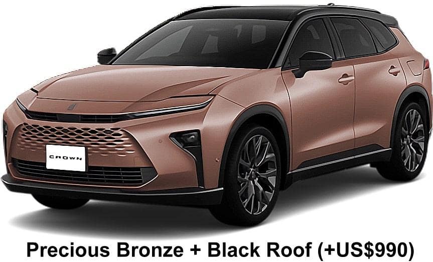 New Toyota Crown Estate body color: Precious Bronze + Black Roof (+US$990)