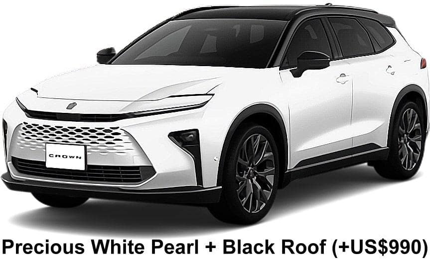 New Toyota Crown Estate body color: Precious White Pearl + Black Roof (+US$990)