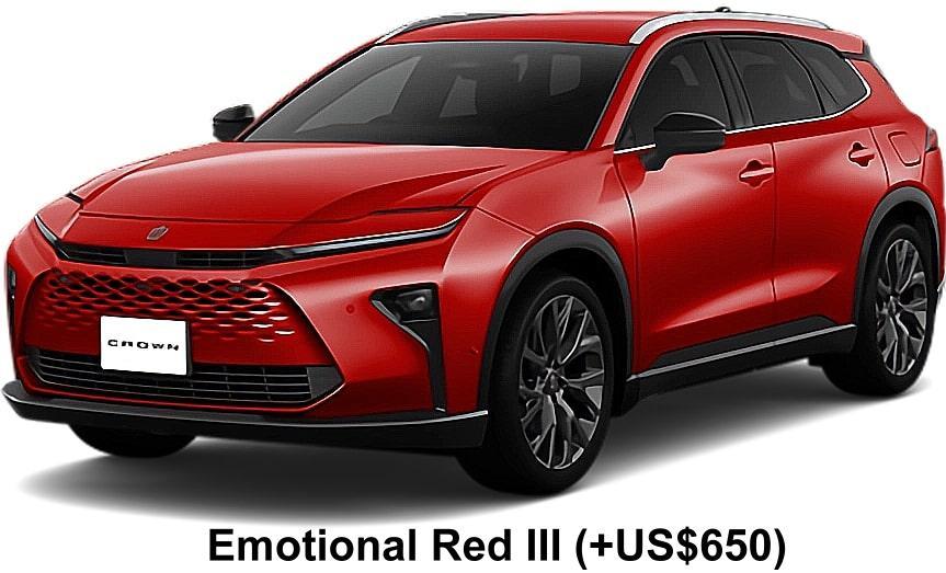 New Toyota Crown Estate body color: Emotional Red III (+US$650)