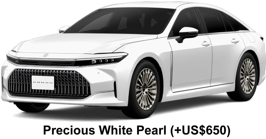 New Toyota Crown Sedan Hybrid body color:Precious White Pearl (+US$650)