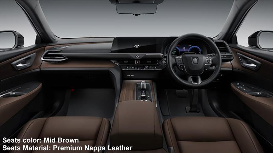 New Toyota Crown Sedan Hybrid Z photo: Cockpit view image picture (Mid Brown)