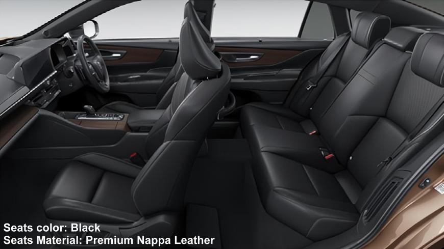 New Toyota Crown Sedan Hybrid Z photo: Interior view image picture (Black)