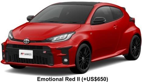 New Toyota GR Yaris body color: EMOTIONAL RED II (option color +US$650)