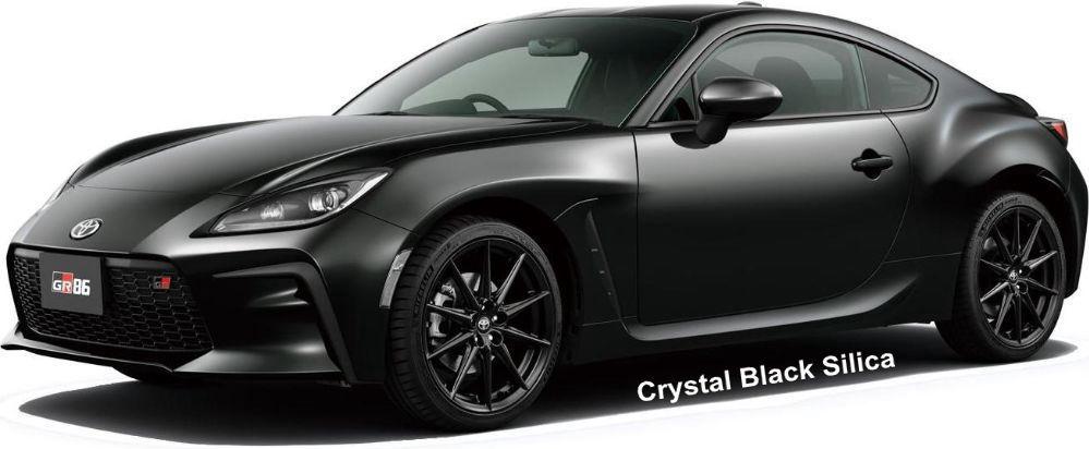 New Toyota GR86 body color: CRYSTAL BLACK SILICA