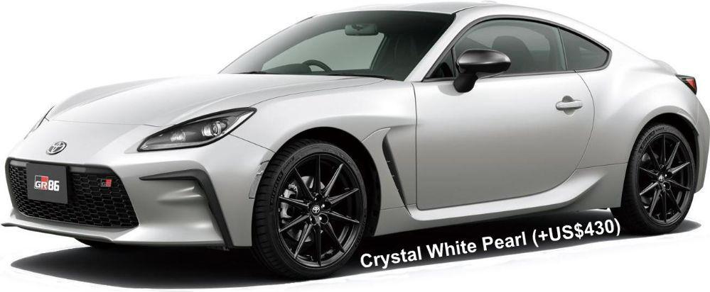 New Toyota GR86 body color: CRYSTAL WHITE PEARL (OPTION COLOR +US$430)