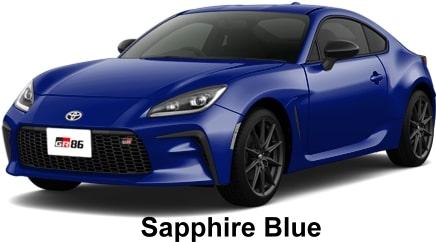 New Toyota GR86 body color: Sapphire Blue