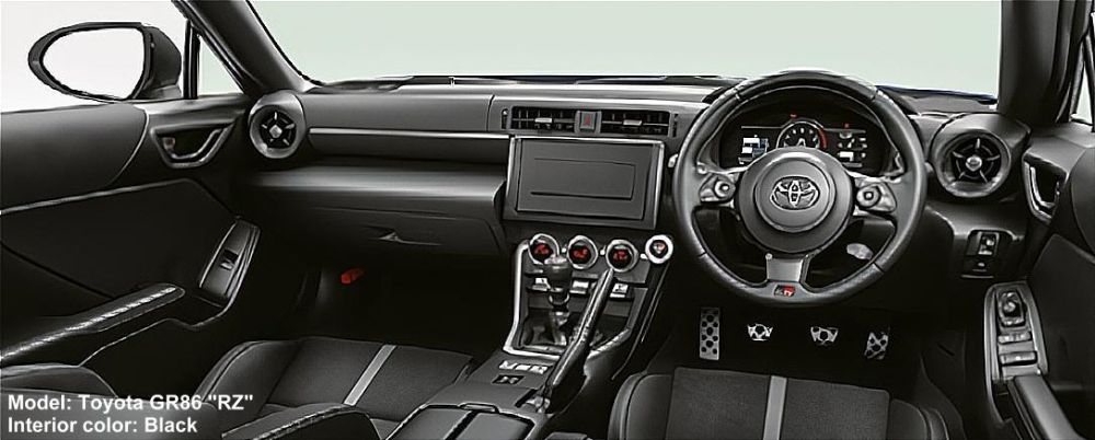 New Toyota GR86 RZ Model photo: Cockpit view image (Black)