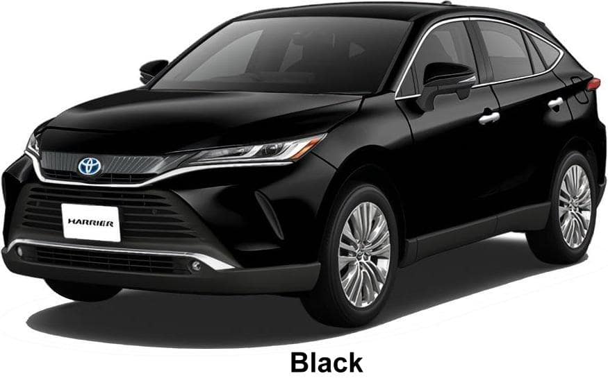New Toyota Harrier Hybrid body color: Black
