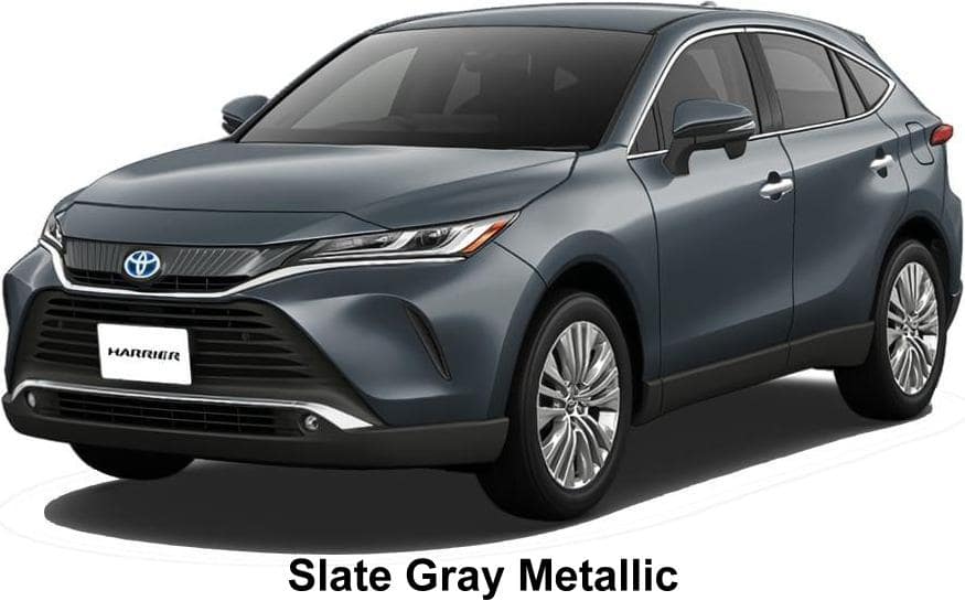 New Toyota Harrier Hybrid body color: Slate Gray Metallic