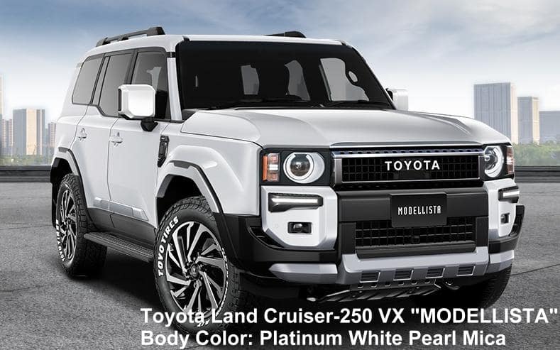 New Toyota Land Cruiser-250 VX Modellista body color: Platinum White Pearl Mica