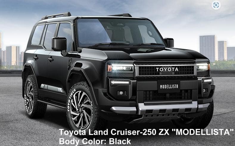 New Toyota Land Cruiser-250 ZX Modellista body color: Black