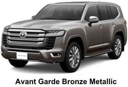 New Toyota Land Cruiser-300 ZX body color: Avant Garde Bronze Metallic