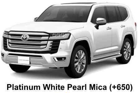 New Toyota Land Cruiser-300 ZX body color: Platinum White Pearl Mica (+650)
