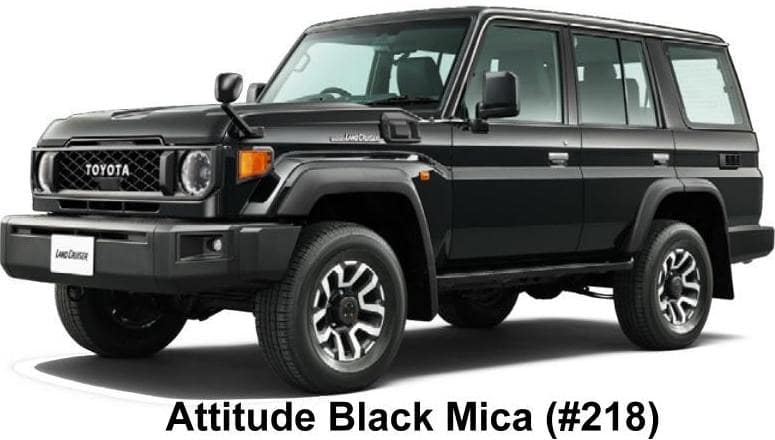 New Toyota Land Cruiser-70 body color: ATTITUDE BLACK MICA (Color No. 218)