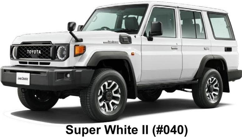 New Toyota Land Cruiser-70 body color: SUPER WHITE II (Color No. 040)