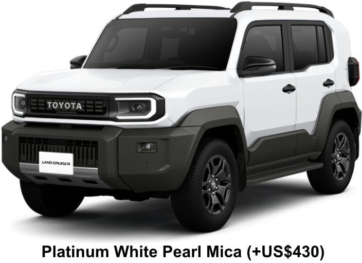 Toyota Land Cruiser FJ body color: Platinum White Pearl Mica (+US$430)