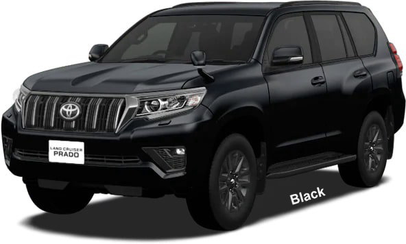 New Toyota Land Cruiser Prado "Black Edition" body color: BLACK