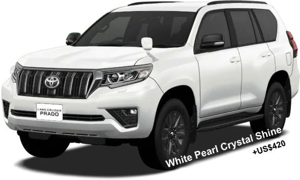 New Toyota Land Cruiser Prado "Black Edition" body color: WHITE PEARL CRYSTAL SHINE (+us$420)