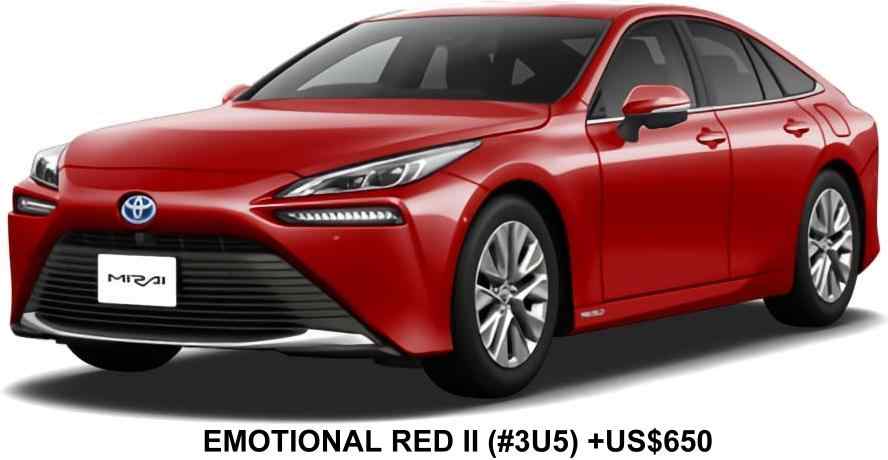 Toyota Mirai body color: Emotional Red II (Color No. 3U5) option color +US$650