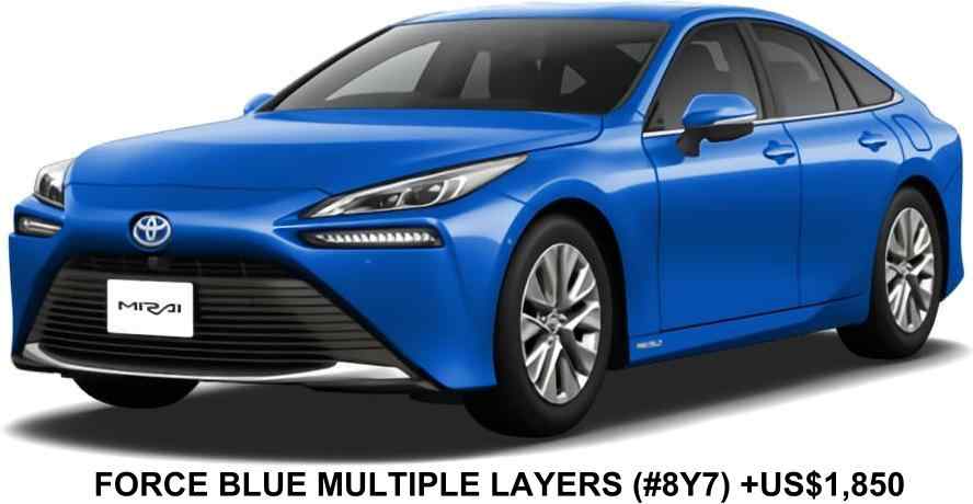 Toyota Mirai body color: Force Blue Multiple Layers (Color No. 8Y7) option color +US$1,850