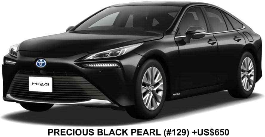 Toyota Mirai body color: Precious Black Pearl (Color No. 129) option color +US$650