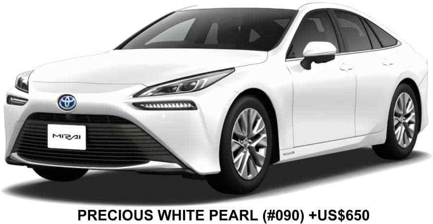 Toyota Mirai body color: Precious White Pearl (Color No. 090) option color +US$650