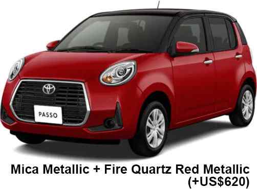 Toyota Passo Moda Color: Fire Quartz Red Metallic
