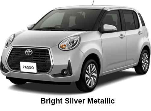 Toyota Passo Moda Color: Bright Silver Metallic