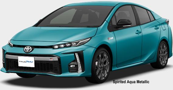 New Toyota Prius PHV GR-Sport body color: SPIRITED AQUA METALLIC