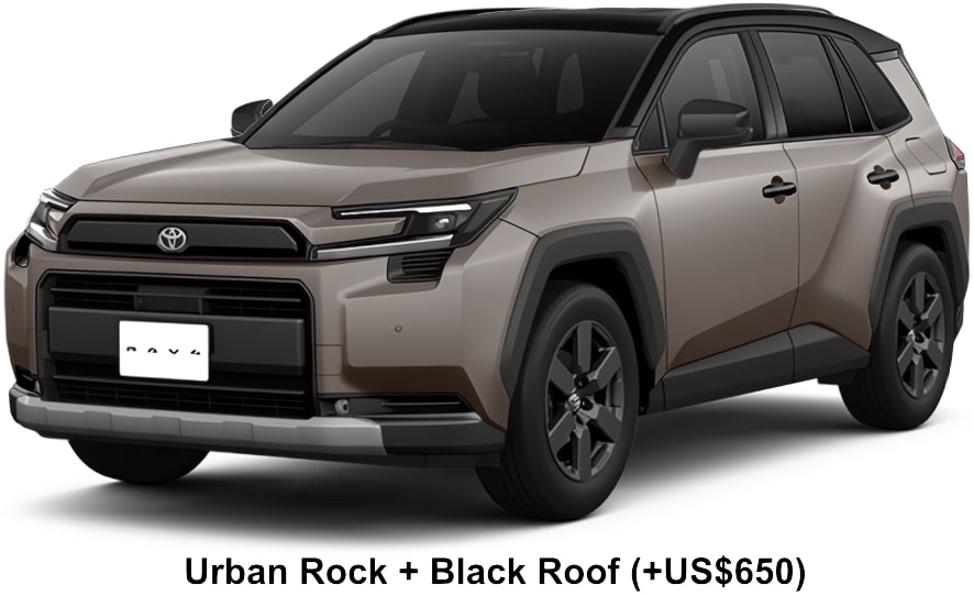 Toyota Rav4 Hybrid HEV Adventure body color:  Urban Rock + Black Roof (+US$650)