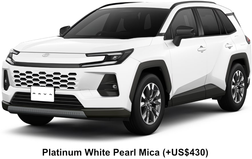 Toyota Rav4 Z Hybrid HEV body color:  Platinum White Pearl Mica (+US$430)
