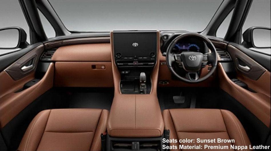 New Toyota Vellfire Z Premier photo: Cockpit view image (Sunset Brown)
