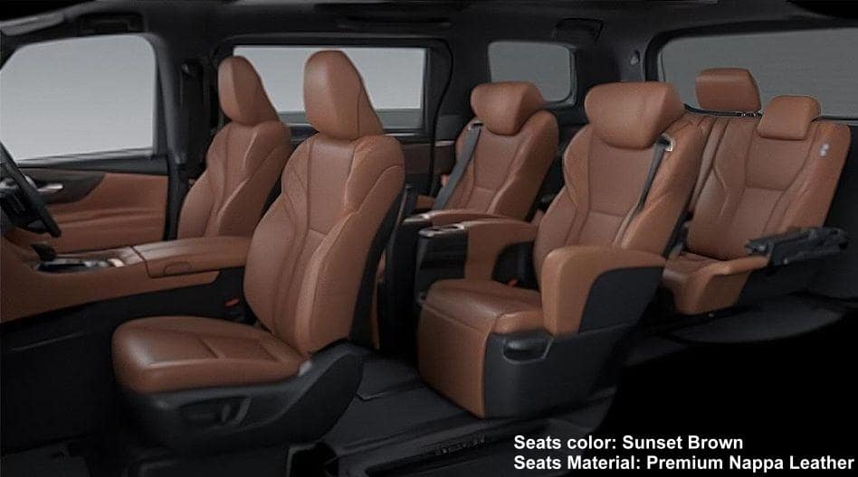 New Toyota Vellfire Z Premier photo: Interior view image (Sunset Brown)