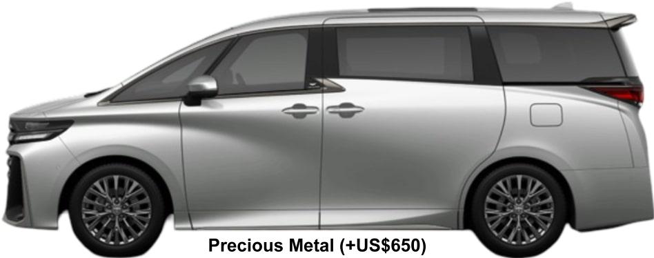 Toyota Vellfire Z-Premier body color: Precious Metal (+US$650)