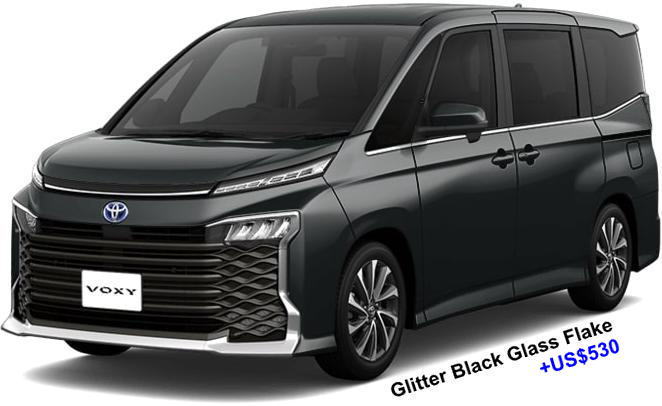 New Toyota Voxy Hybrid SZ body color: Glitter Black Glass Flake (option color +US$530)