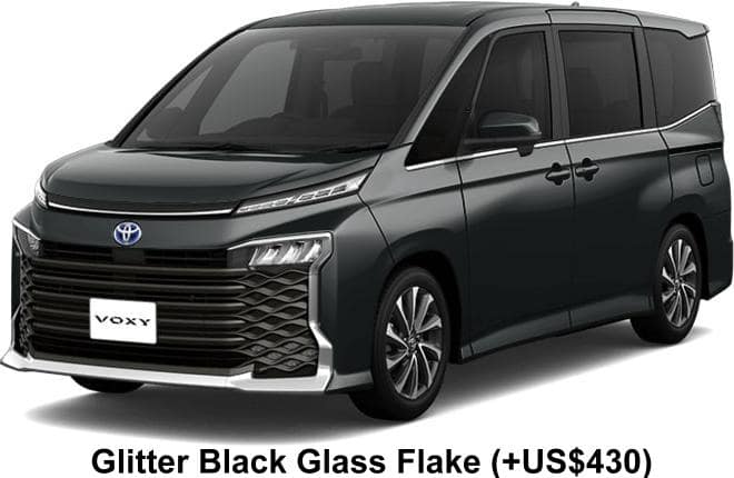 New Toyota Voxy Hybrid SZ body color: Glitter Black Glass Flake (+US$430)