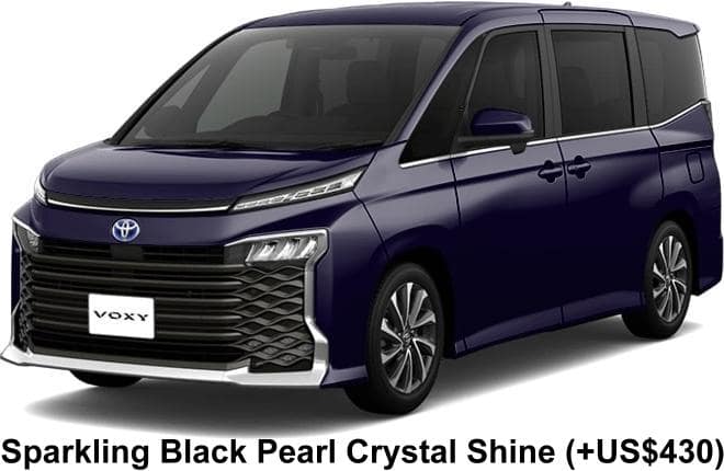 New Toyota Voxy Hybrid SZ body color: Sparkling Black Pearl Crystal Shine (+US$430)